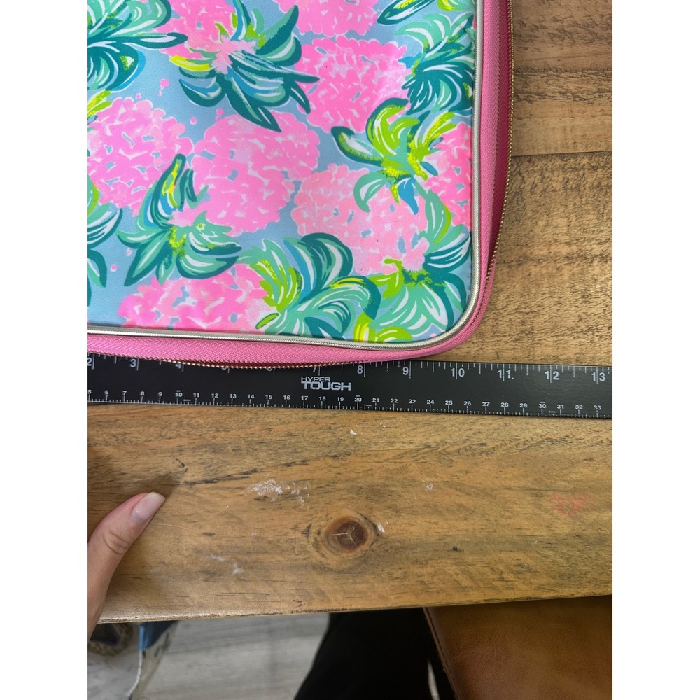 Lilly Pulitzer Large Case Organizer Pink Pineapple shake Print Zip Travel Pouch - Picture 7 of 9